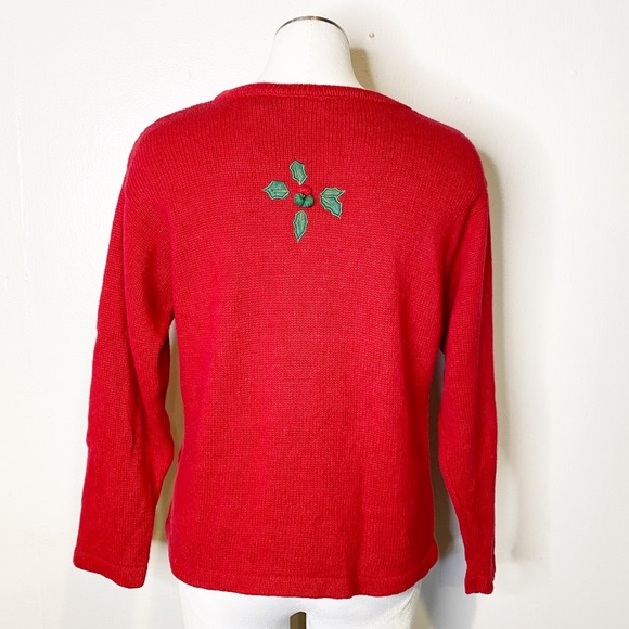 Vintage | Ugly Holiday Sweater Knit Cardigan Sz. S - Picture 3 of 9